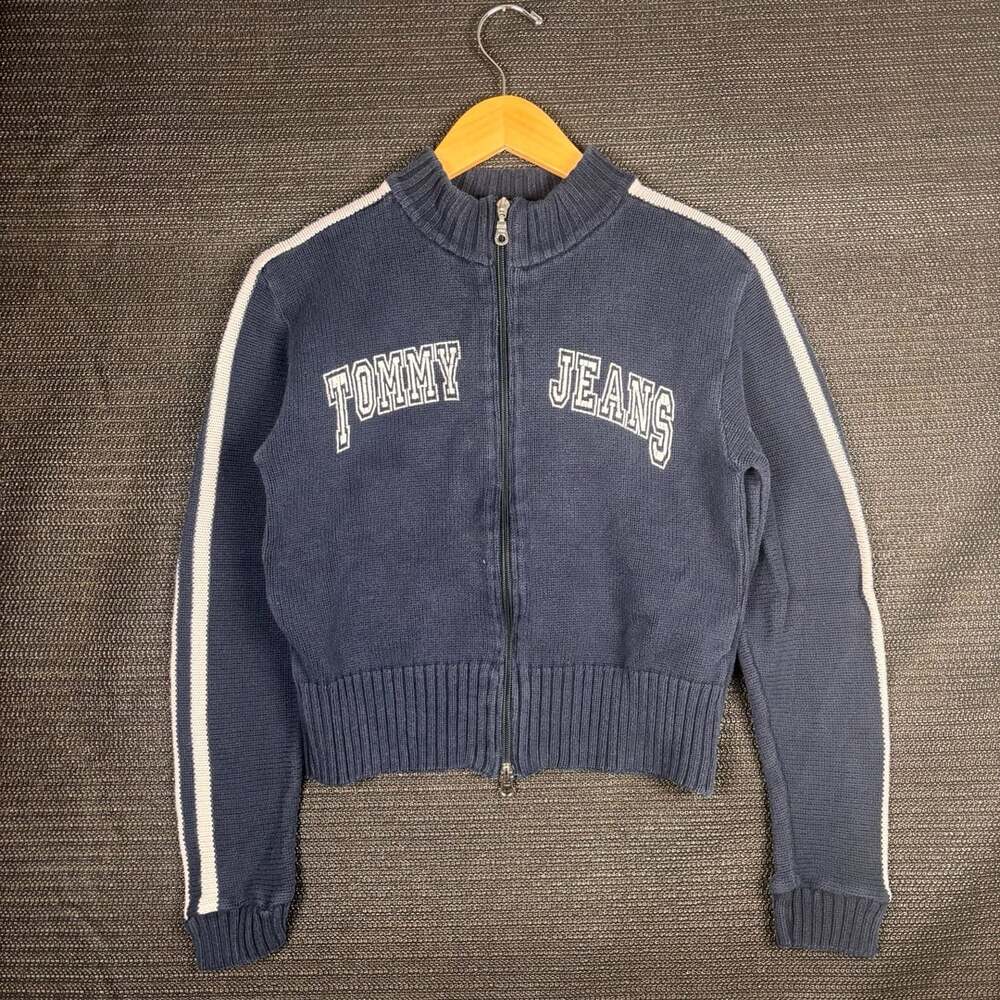 Tommy Jeans Full-Zip Sweater Navy Blue